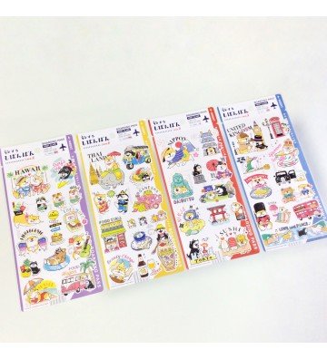 Shiba Inu Travel Stickers